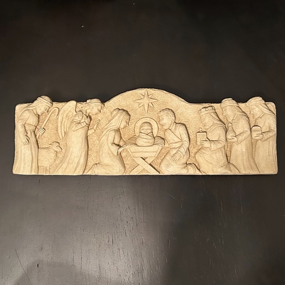 Carruth Studio Christmas Nativity Sculpture Hand Cast In Stone - Picture 2 of 12